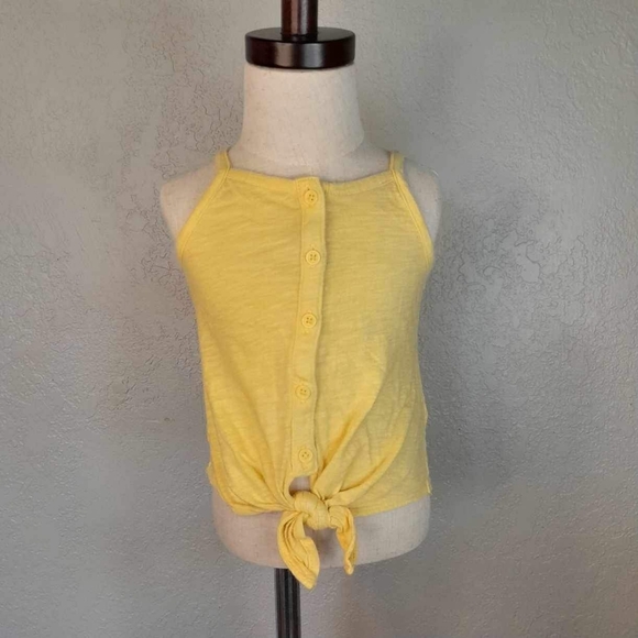 🛍 Old Navy Yellow 18-24 Month Baby Girl Tie Front Tank Top - Picture 6 of 6